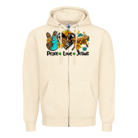 Sandshell peace love jesus Zipper Hoodie - AdoDesignShop
