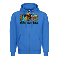 True Royal peace love jesus Zipper Hoodie - AdoDesignShop