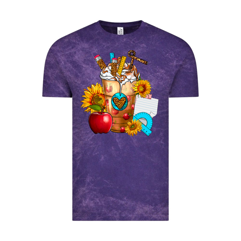 Teacher Cold Drink Frappe With Sunflowers Vintage Tee by FaDigitalArtStudio | Teevron