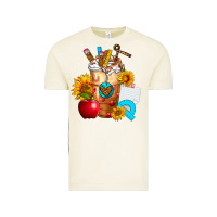 Vintage Arctic teacher cold drink frappe with sunflowers Vintage Tee - FaDigitalArtStudio