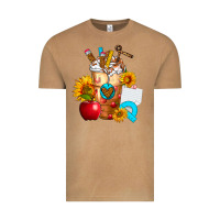 Vintage Camel teacher cold drink frappe with sunflowers Vintage Tee - FaDigitalArtStudio