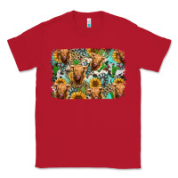 Red highland cow western background Classic Tee - Jasminsmagicworld