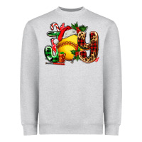 Heather Grey joy with softball Heavyweight Sweatshirt - AdoDesignShop