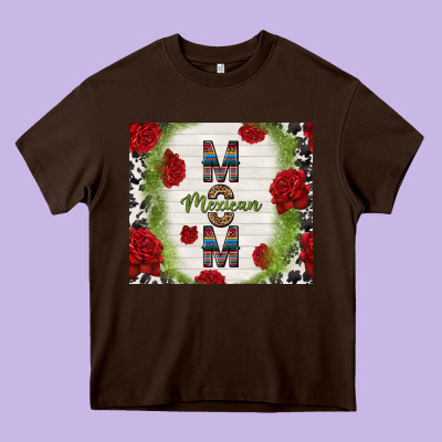 Mexican Mom With Roses Heavy Core Tee Designed By Tumblerdesignbyshophia