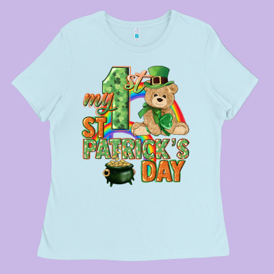 My First St. Patrick's Day Ladies Tee Designed By Cowgirlartshop