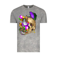Cloud Rock mardi gras skull Vintage Tee - FaDigitalArtStudio