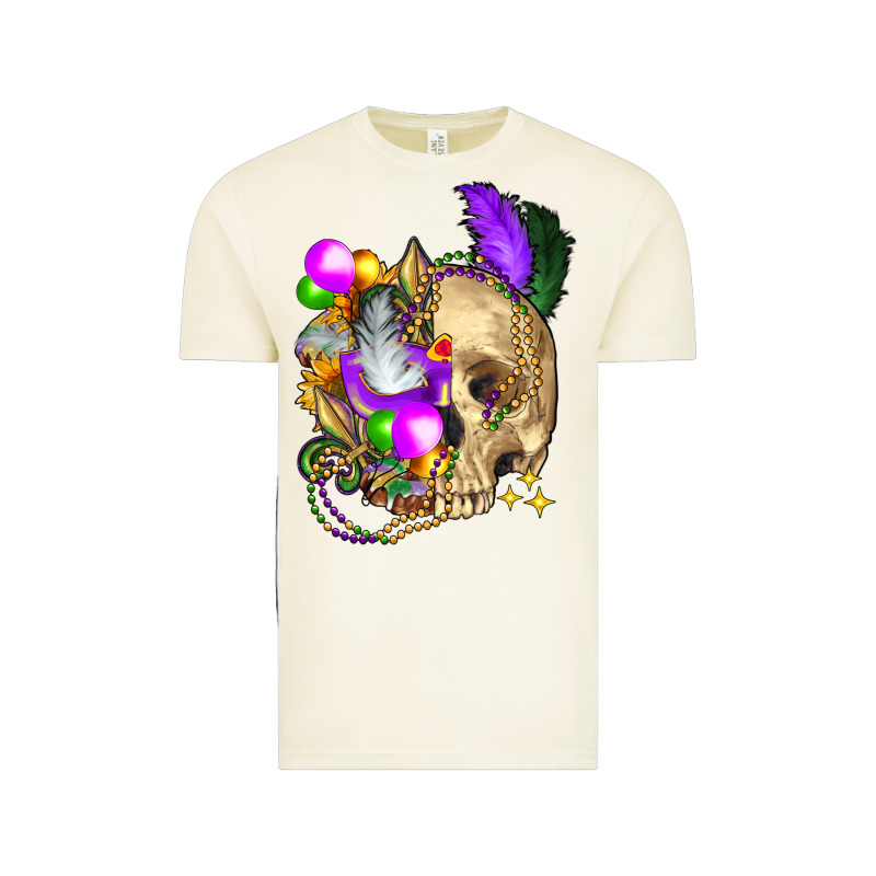 Mardi Gras Skull Vintage Tee by FaDigitalArtStudio | Teevron