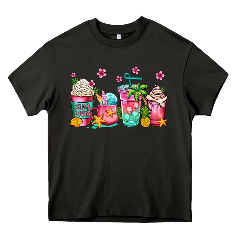 Summer Coffee Cups Heavy Core Tee by Jasminsmagicworld | Teevron