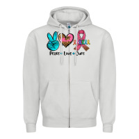 Peace Love  Cure Zipper Hoodie | Teevron