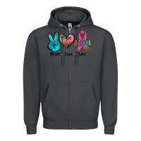 Smoke peace love  cure Zipper Hoodie - AdoDesignShop