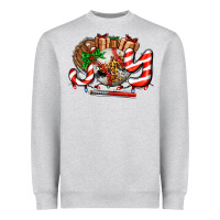 Heather Grey joy with baseball and christmas gift and candies Heavyweight Sweatshirt - AdoDesignShop