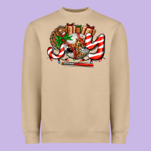Joy With Baseball And Christmas Gift And Candies Heavyweight Sweatshirt Designed By Adodesignshop
