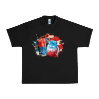 Black Red white and blue slushy cocktail Urban Heavy Tee - FaDigitalArtStudio