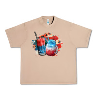 Burro Red white and blue slushy cocktail Urban Heavy Tee - FaDigitalArtStudio