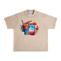 French Oak Red white and blue slushy cocktail Urban Heavy Tee - FaDigitalArtStudio