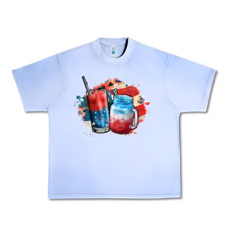 Red White And Blue Slushy Cocktail Urban Heavy Tee by FaDigitalArtStudio | Teevron