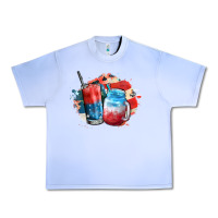 Grape Ice Red white and blue slushy cocktail Urban Heavy Tee - FaDigitalArtStudio