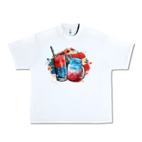 White Red white and blue slushy cocktail Urban Heavy Tee - FaDigitalArtStudio