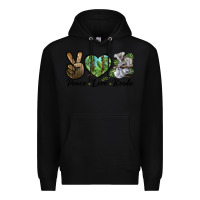 Black peace love koala Premium Hoodie - LillyAllenDesigns