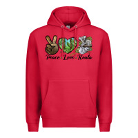 Cardinal peace love koala Premium Hoodie - LillyAllenDesigns