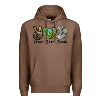 Chestnut peace love koala Premium Hoodie - LillyAllenDesigns