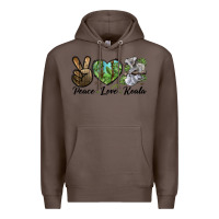 Coffee peace love koala Premium Hoodie - LillyAllenDesigns