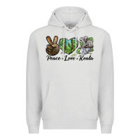 Dove Grey peace love koala Premium Hoodie - LillyAllenDesigns