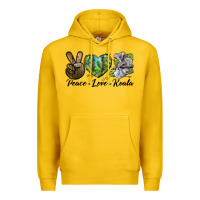 Lemon peace love koala Premium Hoodie - LillyAllenDesigns