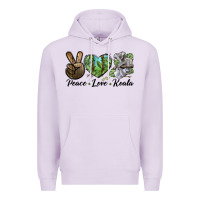 Lilac peace love koala Premium Hoodie - LillyAllenDesigns