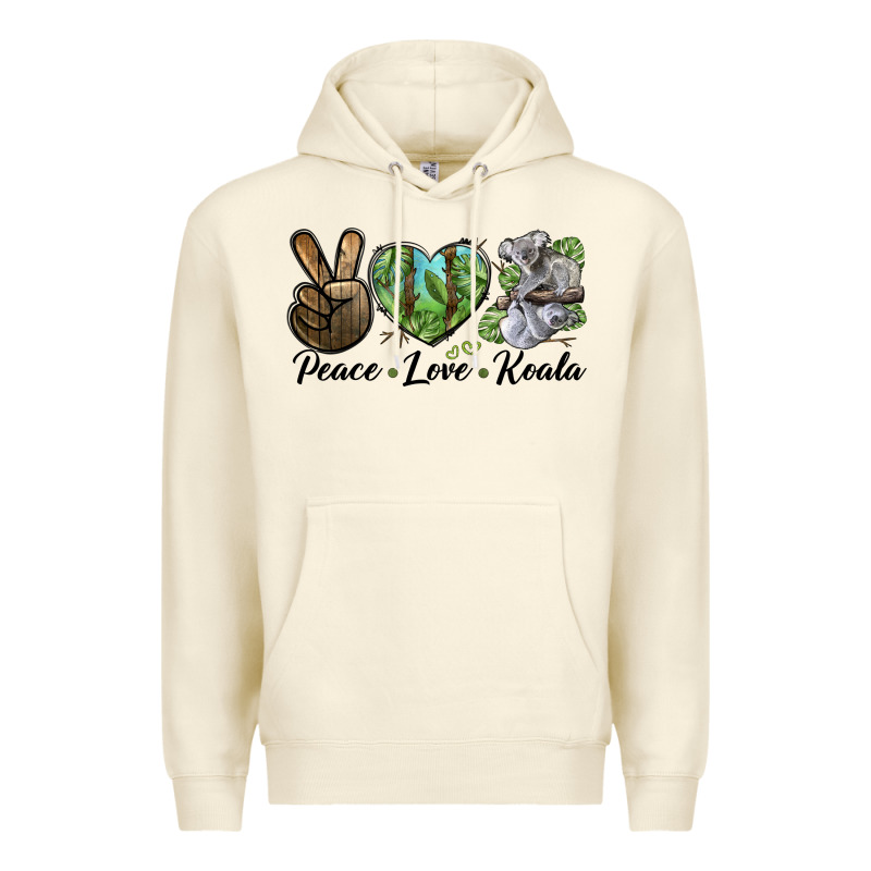 Peace Love Koala Premium Hoodie by LillyAllenDesigns | Teevron