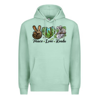 Seafoam peace love koala Premium Hoodie - LillyAllenDesigns