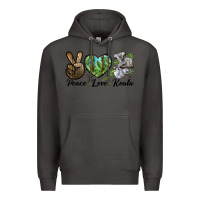 Smoke peace love koala Premium Hoodie - LillyAllenDesigns
