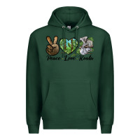 Sports Green peace love koala Premium Hoodie - LillyAllenDesigns