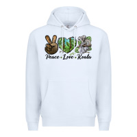 White peace love koala Premium Hoodie - LillyAllenDesigns