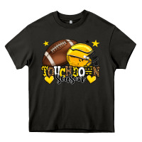 Asphalt Touchdown season American Football yellow team Heavy Core Tee - HowdyJamesFarm