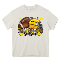 Cream Touchdown season American Football yellow team Heavy Core Tee - HowdyJamesFarm