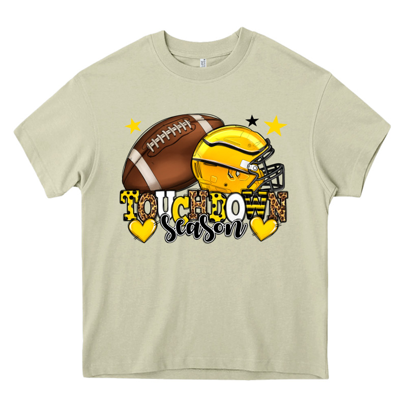 Touchdown Season American Football Yellow Team Heavy Core Tee by HowdyJamesFarm | Teevron