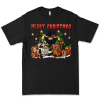 Black merry christmas Premium Tee - CowGirlArtShop