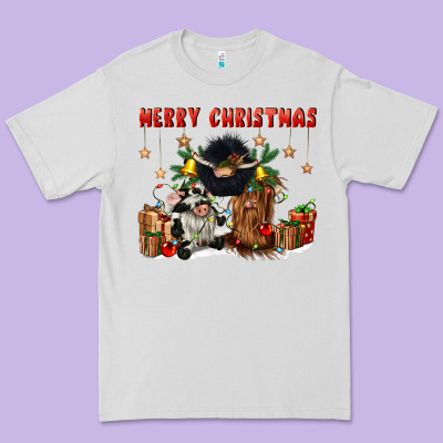 Merry Christmas Premium Tee Designed By Cowgirlartshop