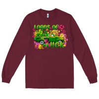 Burgundy loads of luck Long Sleeve Tee - FaDigitalArtStudio