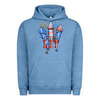 Pigment Pebble Blue Let’s Get Lıt Urban Hoodie - JahusDesignShop
