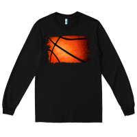 Black Basketball Brushstroke Long Sleeve Tee - RanaPortraitStore