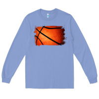 Colony Blue Basketball Brushstroke Long Sleeve Tee - RanaPortraitStore