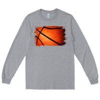 Heather Grey Basketball Brushstroke Long Sleeve Tee - RanaPortraitStore
