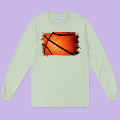 Basketball Brushstroke Long Sleeve Tee Designed By Ranaportraitstore