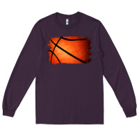 Plum Basketball Brushstroke Long Sleeve Tee - RanaPortraitStore