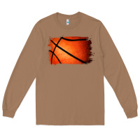 Toasted Coconut Basketball Brushstroke Long Sleeve Tee - RanaPortraitStore