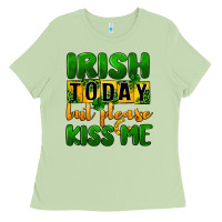 Matcha Irish today but please kiss me Ladies Tee - CowGirlArtShop