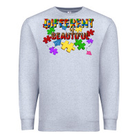 Heather Grey different is beautiful Premium Sweatshirt - JahusDesignShop