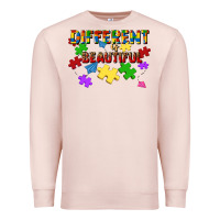 Pale Pink different is beautiful Premium Sweatshirt - JahusDesignShop